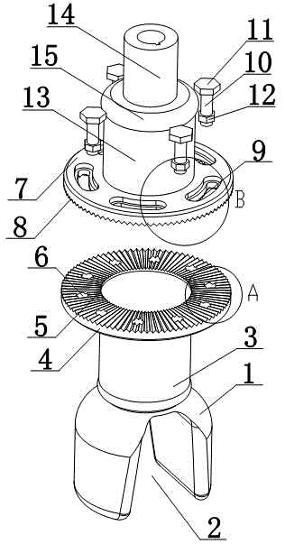 Sliding type ball screw supporting base