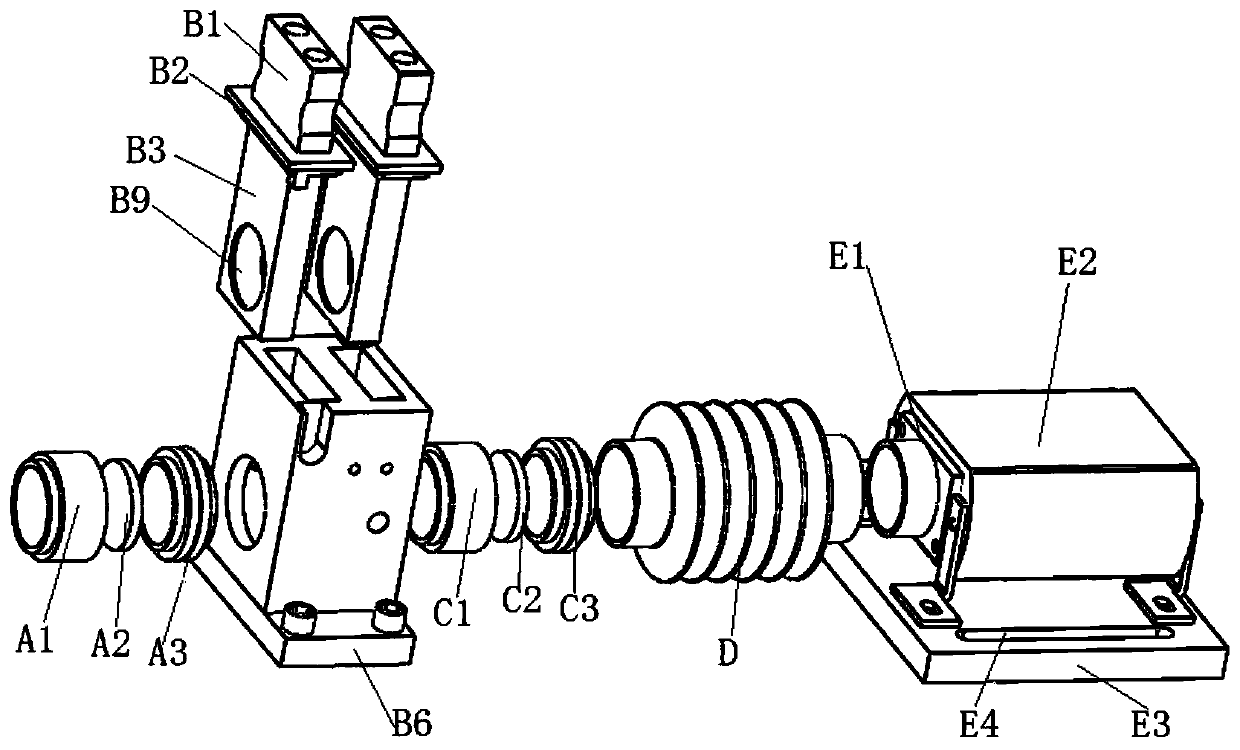 Connecting mechanism for collecting and detecting fluorescence