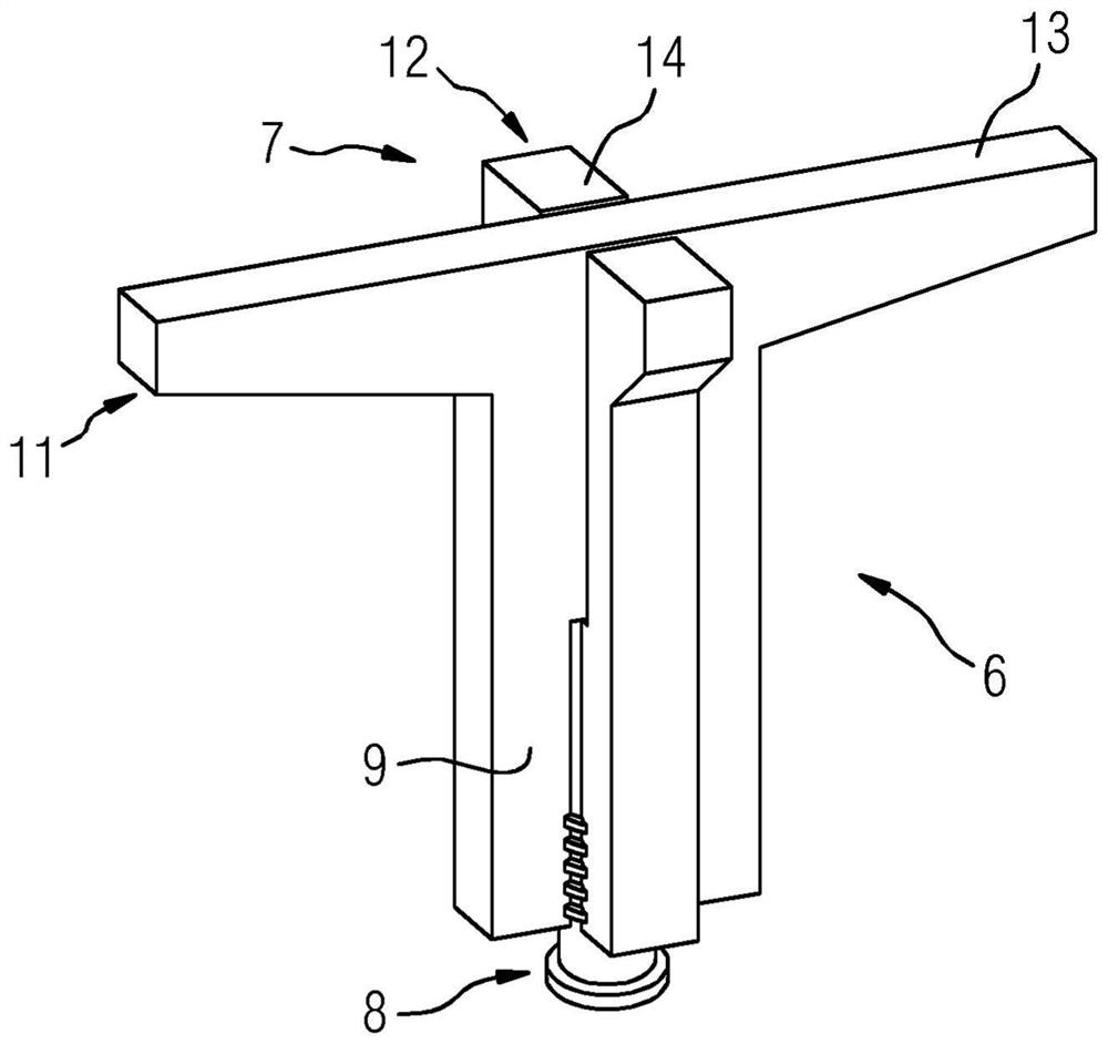 Winding device with base for vertical pouring