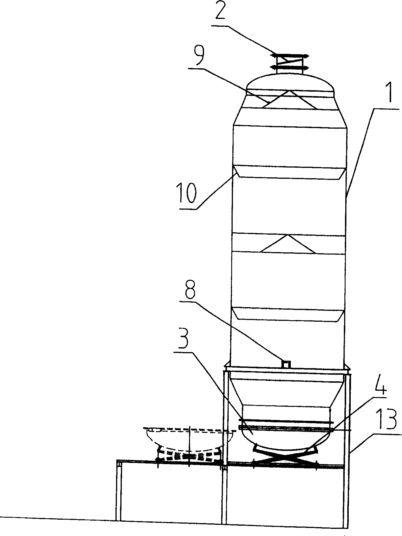 Fermentation stopping tank for palm fruit bundle and fermentation stopping and fruit threshing system