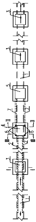 Partial deep-buried drainage ditch structure at tunnel base