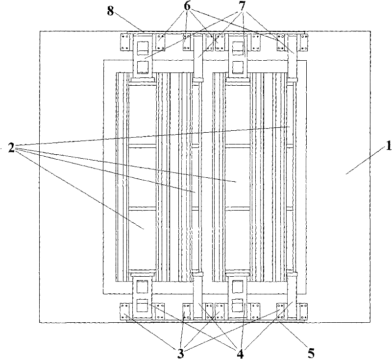 Locating tool for frameworks/reinforced ribs of integrated composite-material wing structural member and application method of locating tool