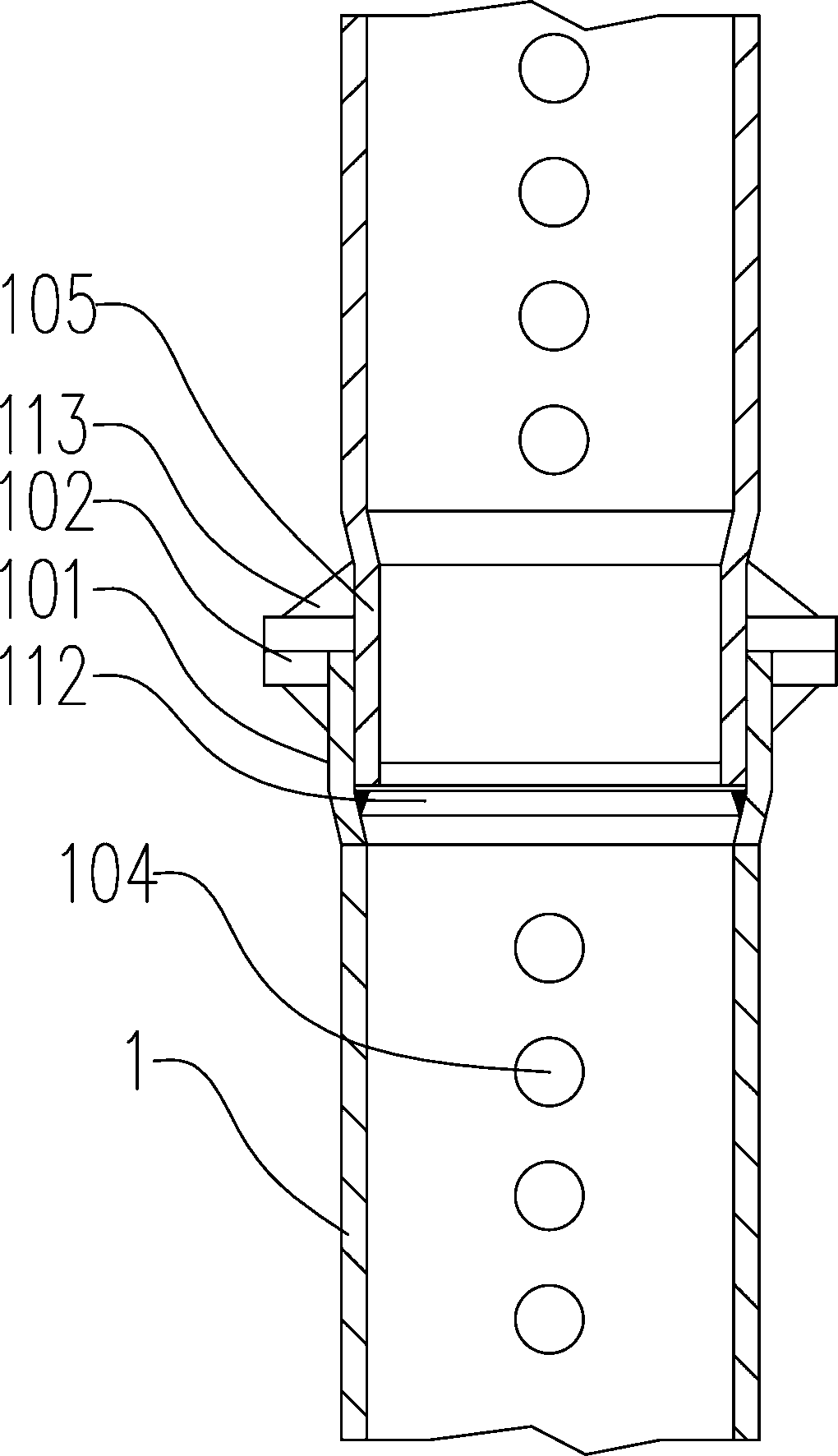 Heavy type prefabricated grouting steel tube compound column and processing method