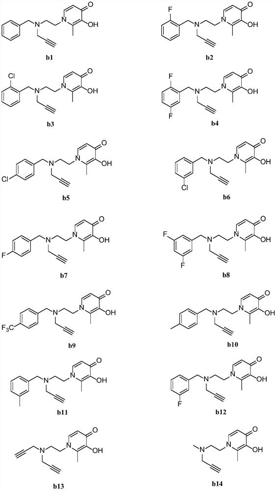 Pyridone-site alkyne amine modified derivative as well as preparation method and application thereof