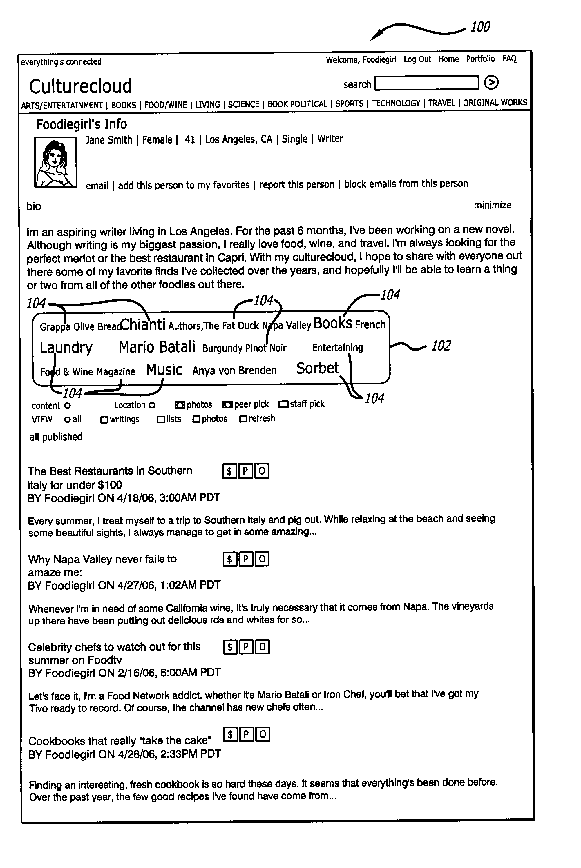 Method and system of social networking through a cloud