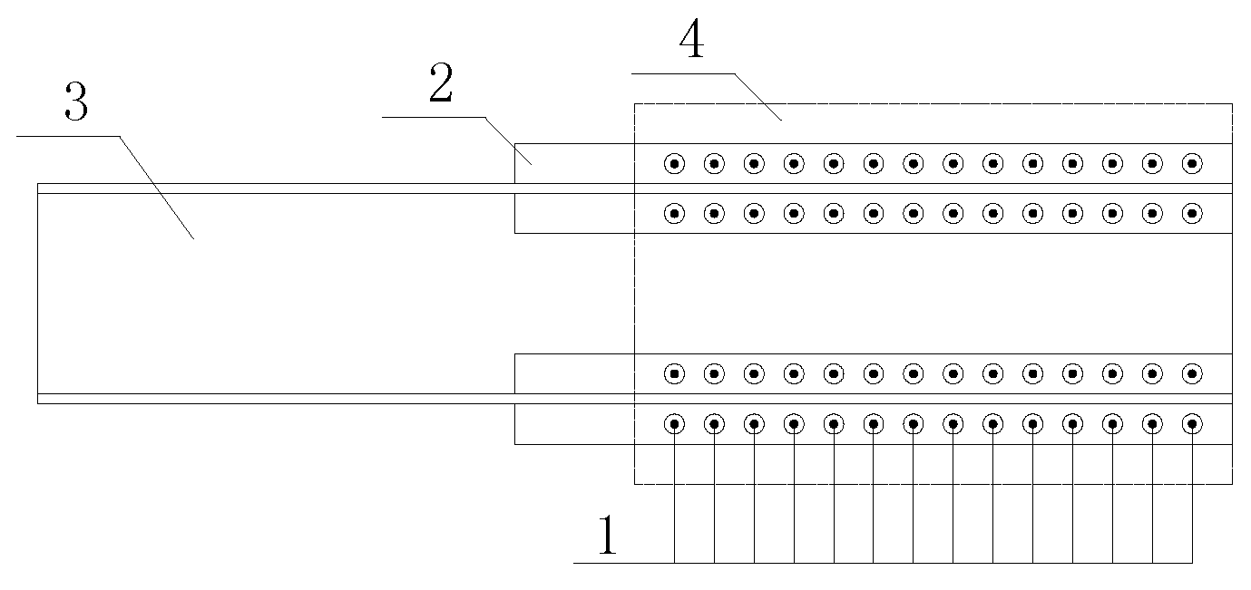 Continuous variable-stiffness shear key type steel-concrete joint section