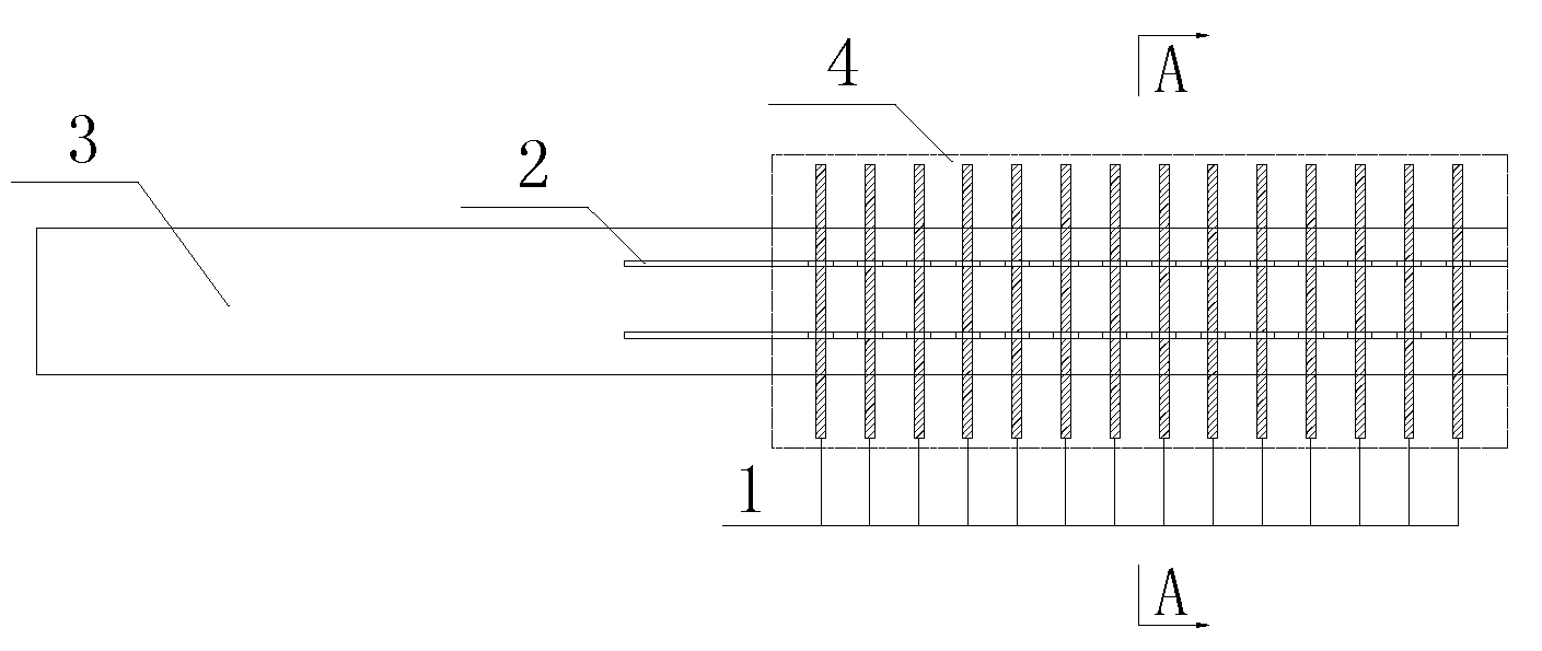 Continuous variable-stiffness shear key type steel-concrete joint section