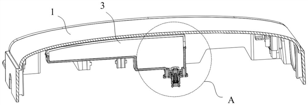 Quick disassembly and assembly structure for liquid storage bottle of intelligent closestool