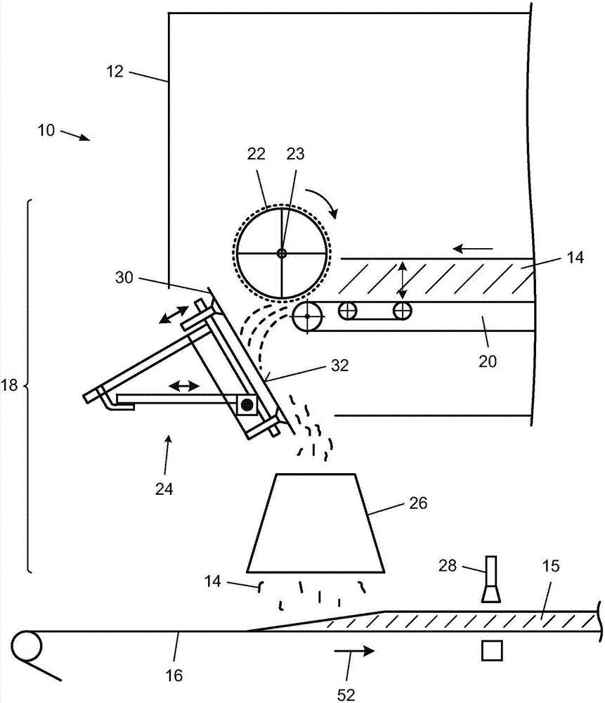 Distributing Apparatus And Method For Supplying Particulate Material Continuously To A Forming Belt