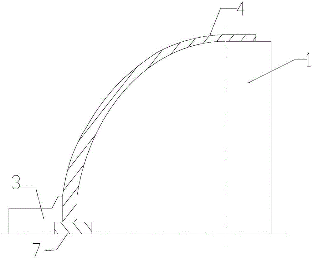 Storage tank hemispherical shell forming method for improving mechanical performance