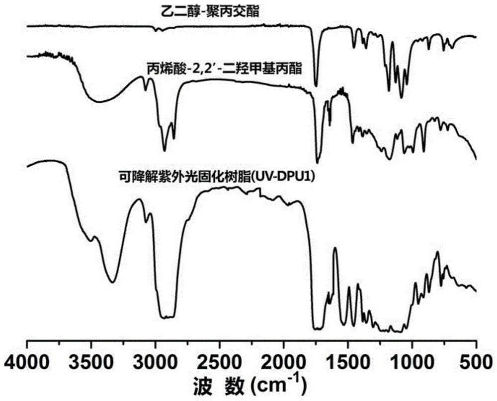 Degradable UV curable resin and its preparation method and application in paper coating material