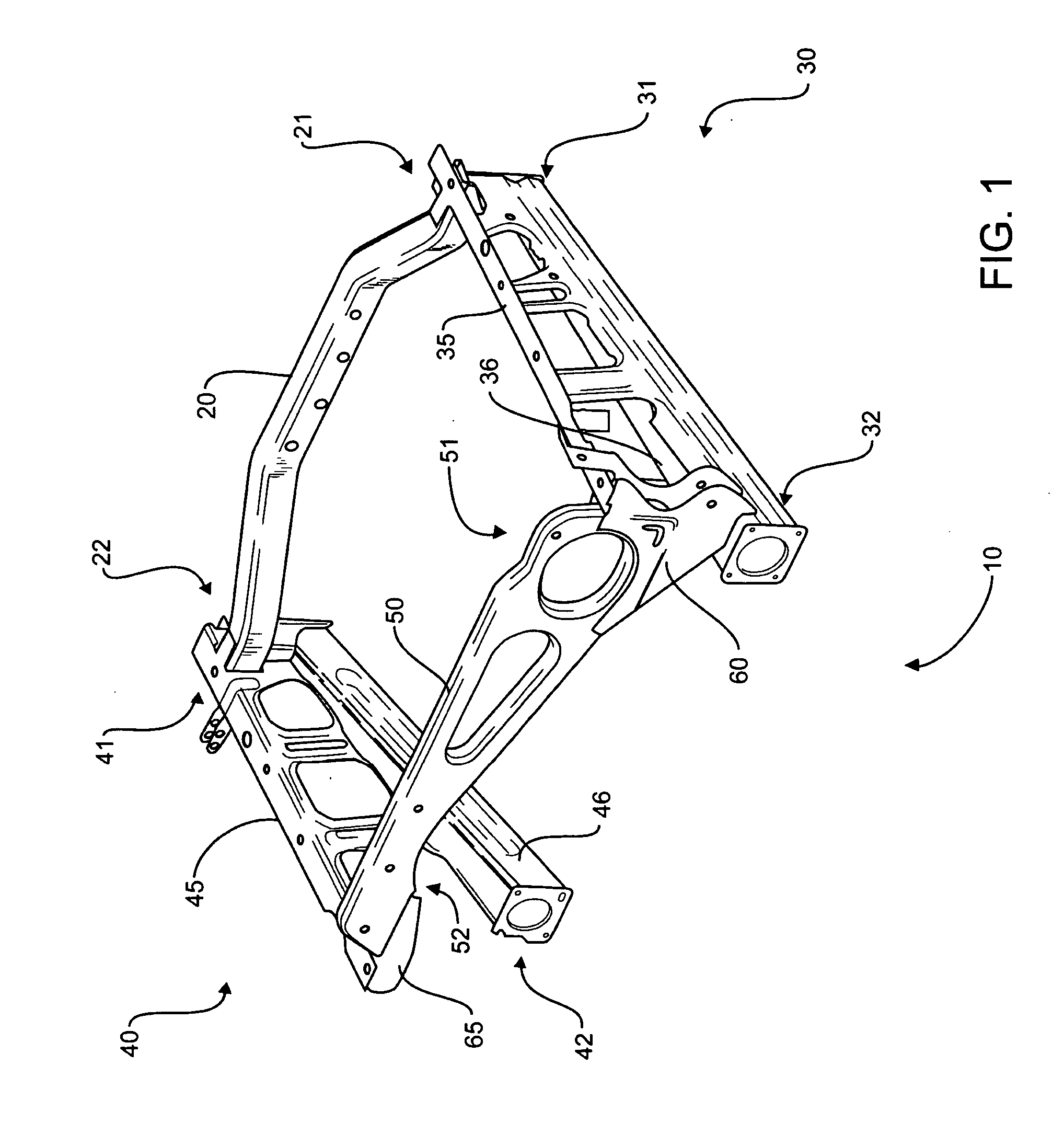 Force redistributing system for a vehicle in the event of a rear impact