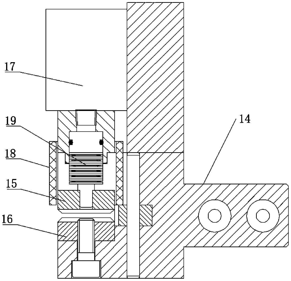 A hydraulic guide head for band sawing machine and its application method