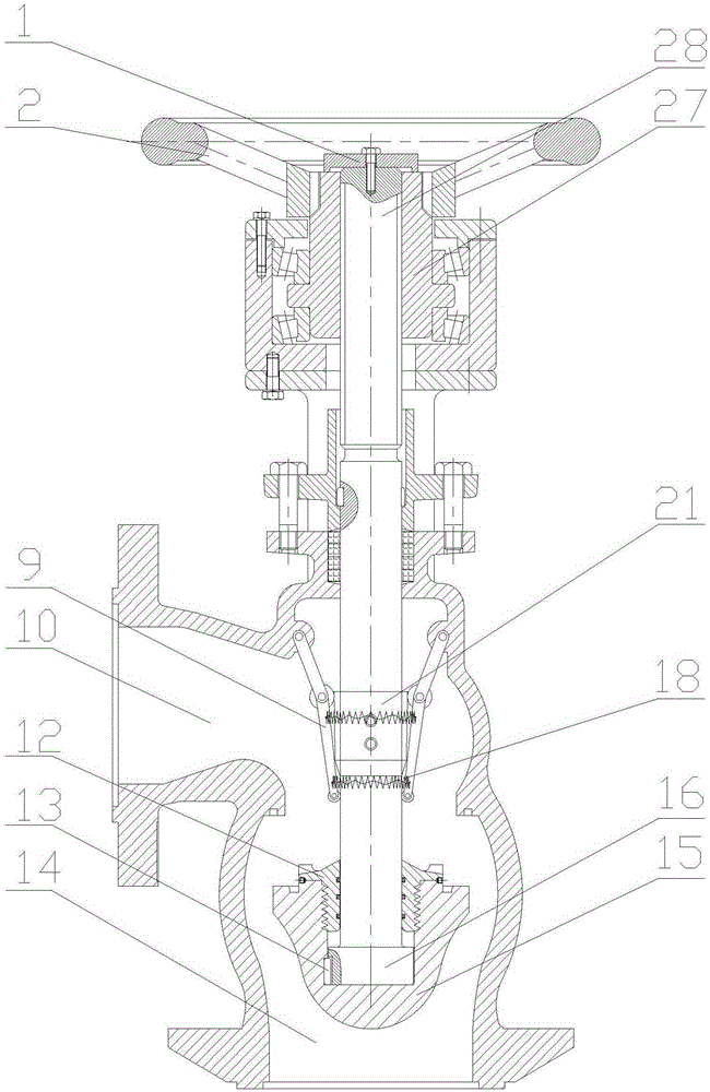 A large submersible deep sea valve with small valve opening force