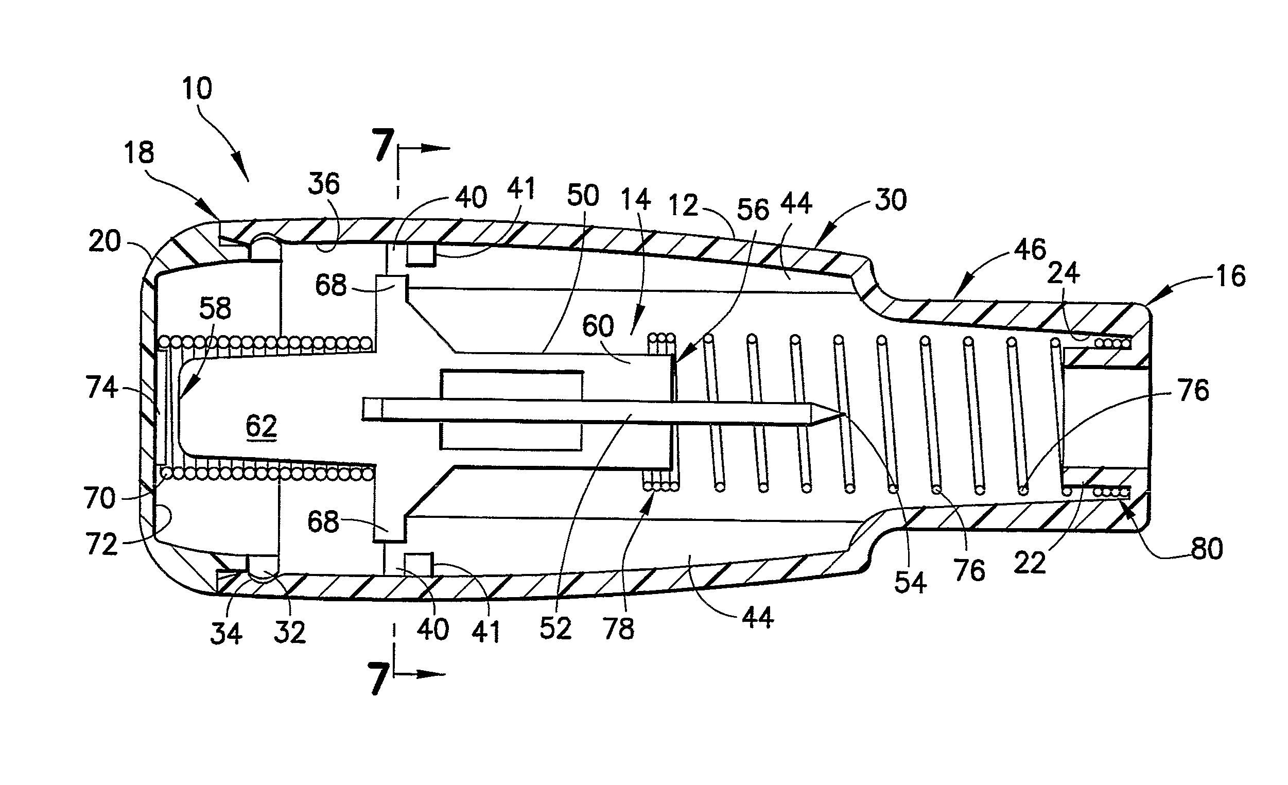 Squeeze activated medical puncturing device