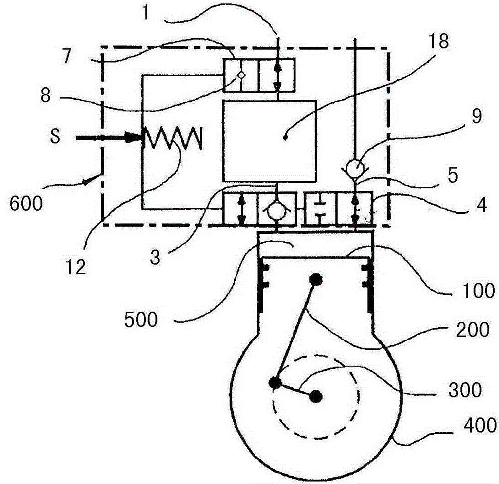 Device for conserving power in a piston compressor