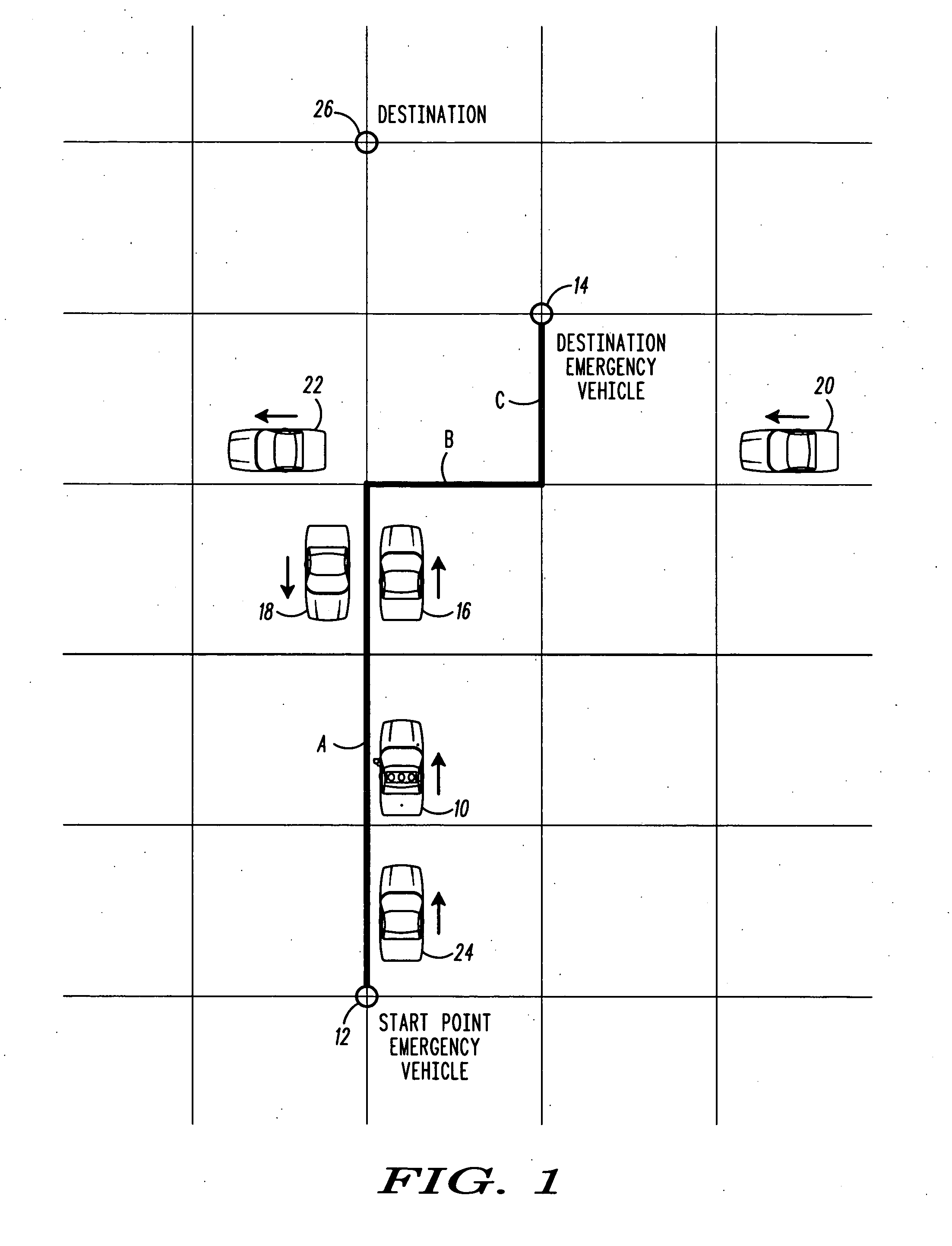 Navigational aid for emergency vehicles