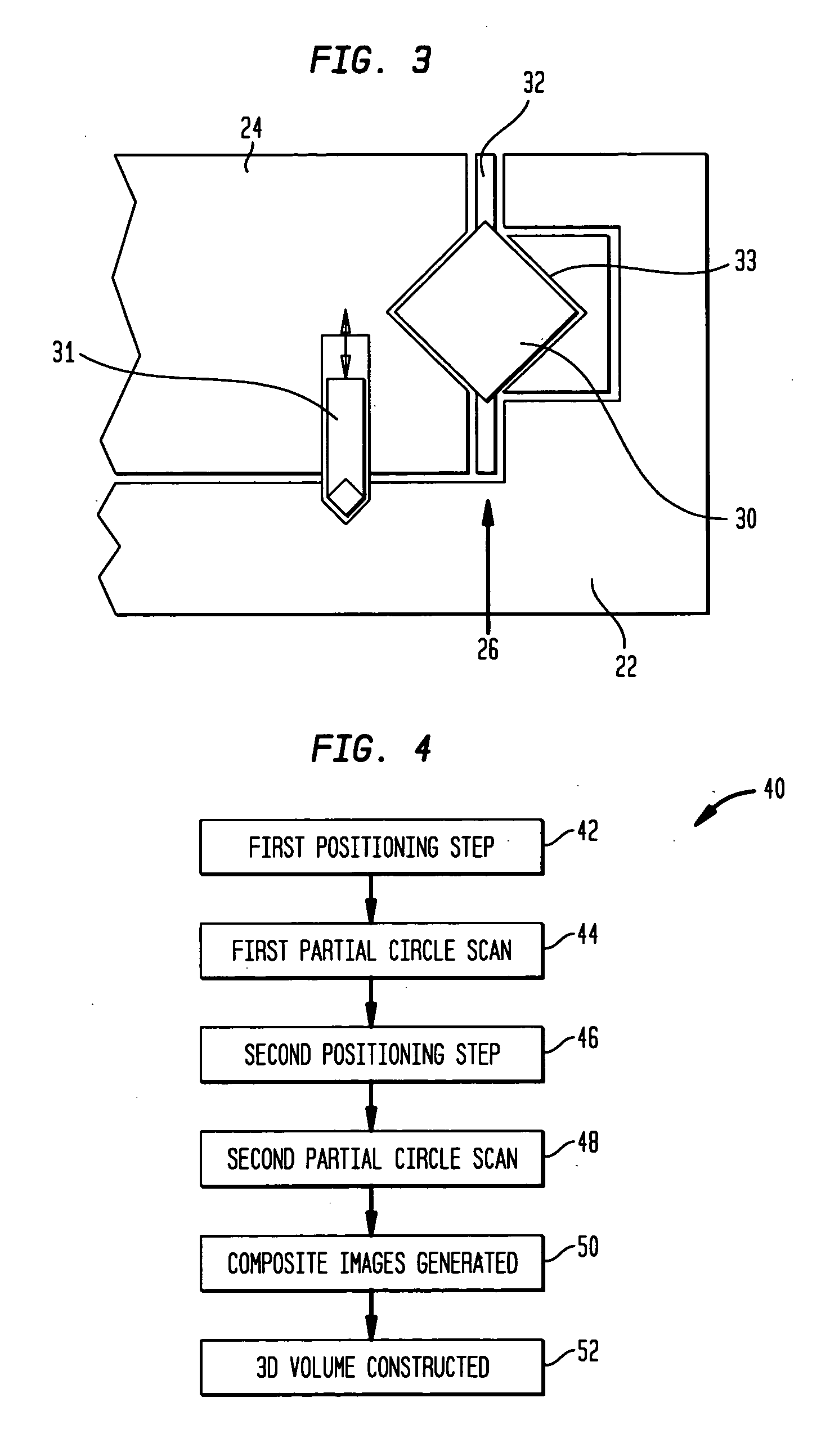 C-arm device with adjustable detector offset for cone beam imaging involving partial circle scan trajectories