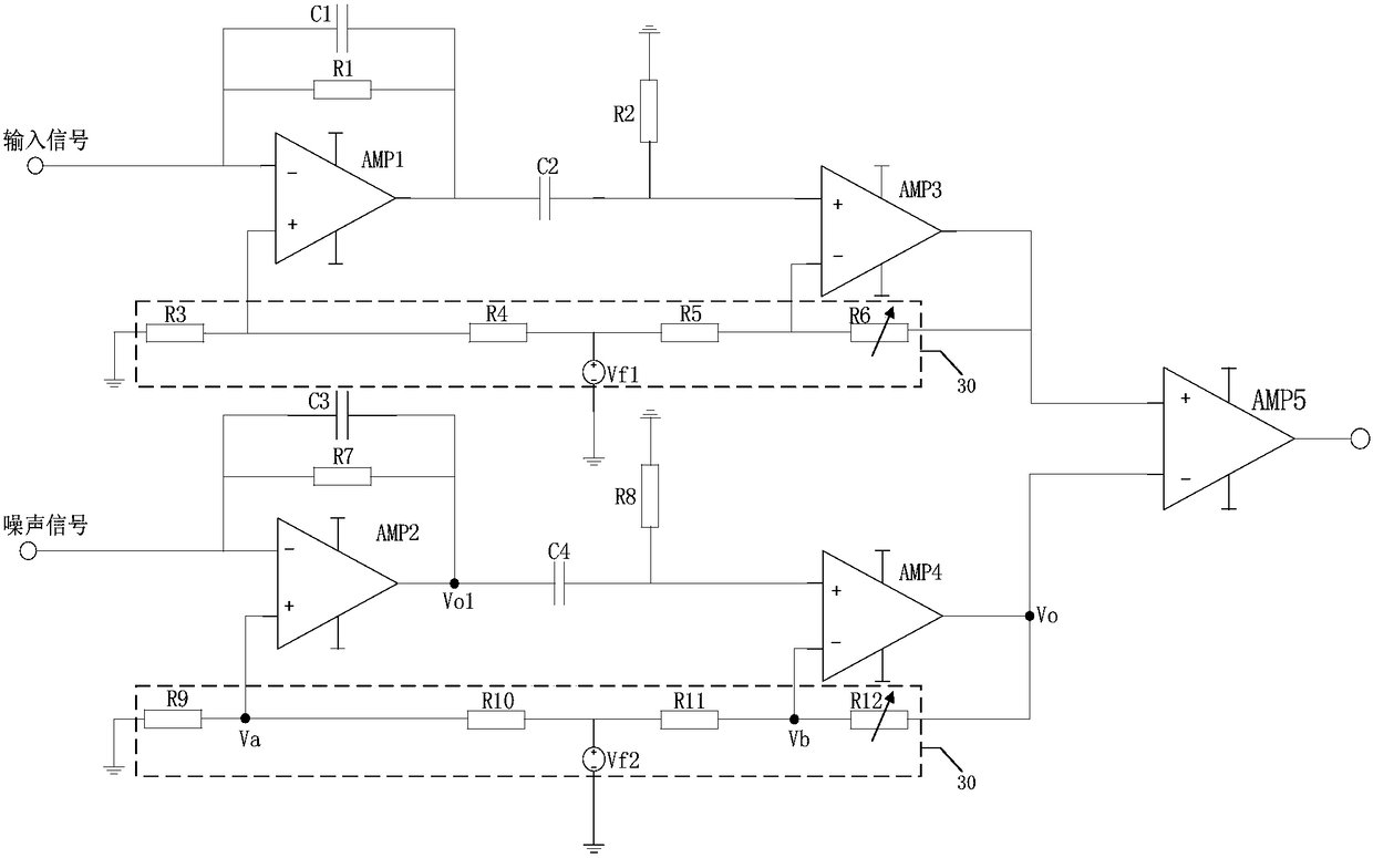 A UHF Weak Signal Combined Amplifying Circuit