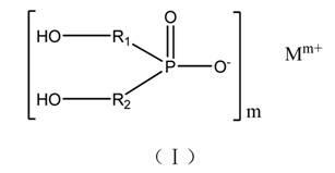 High temperature resistant halogen-free flame retardant used in thermoplastic polyester (TPES) engineering plastics