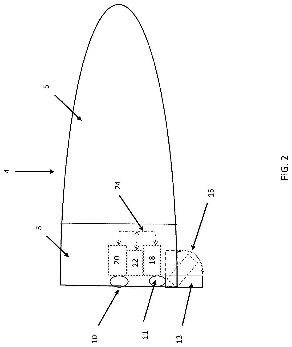 Deployable, forward looking range sensor for command detonation