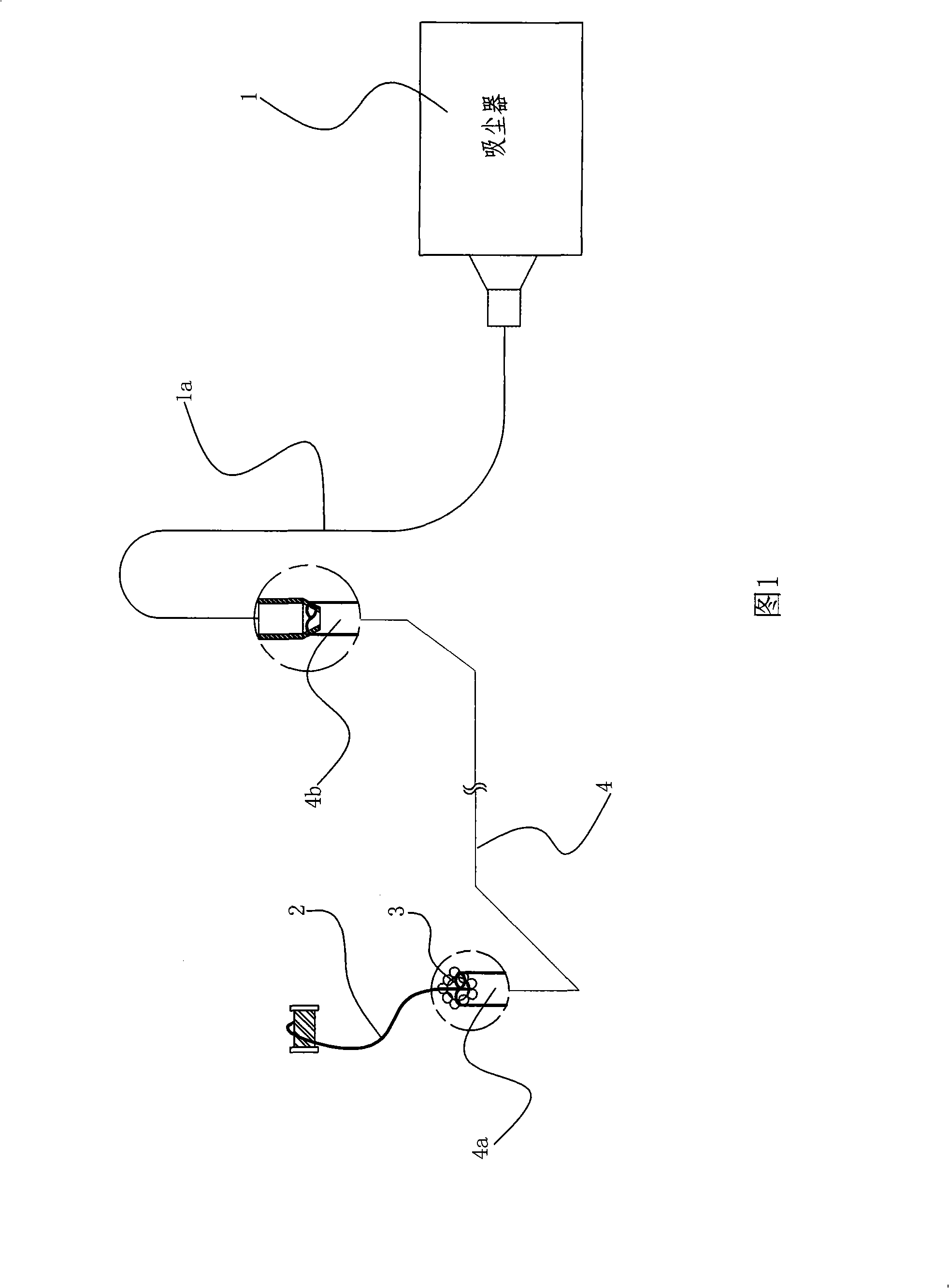 Electric gas tube lead wire penetrating method