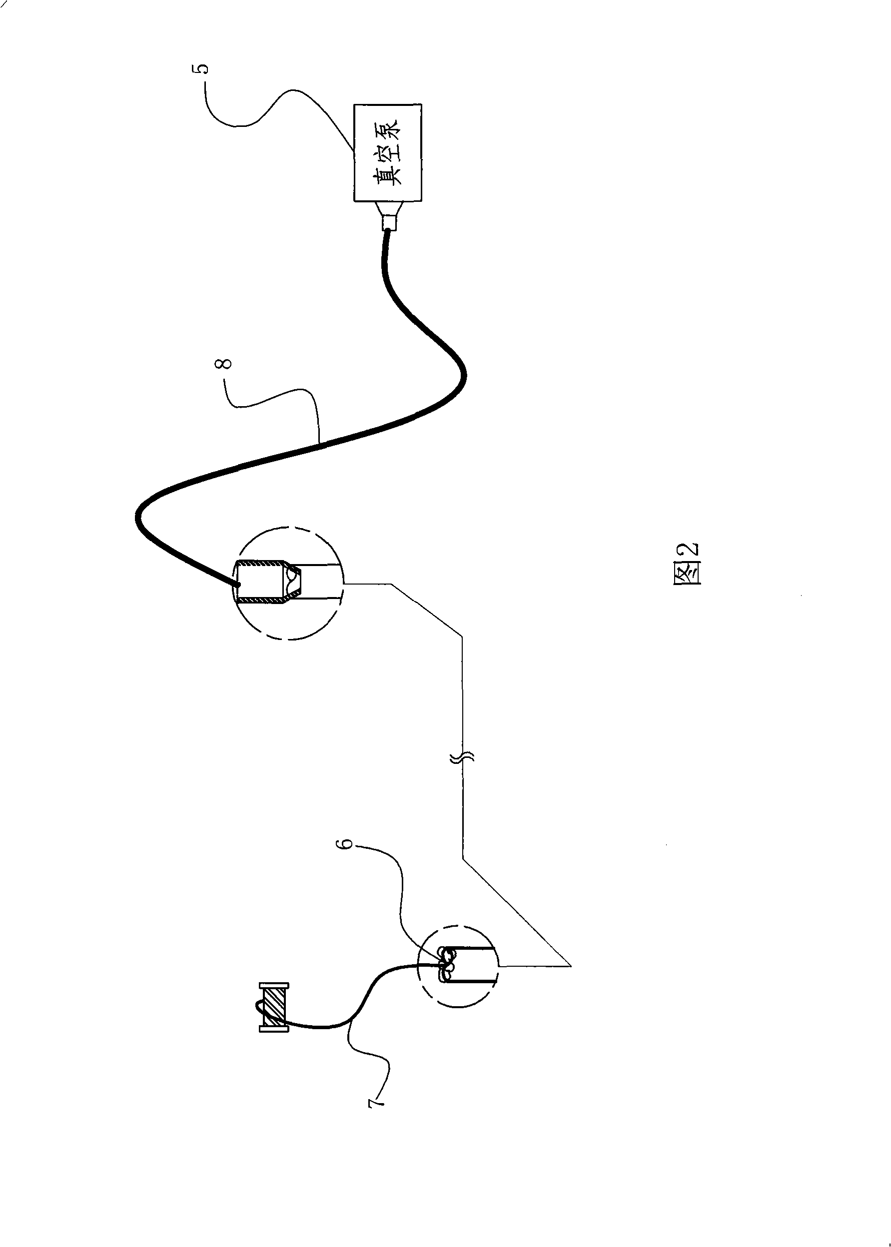 Electric gas tube lead wire penetrating method