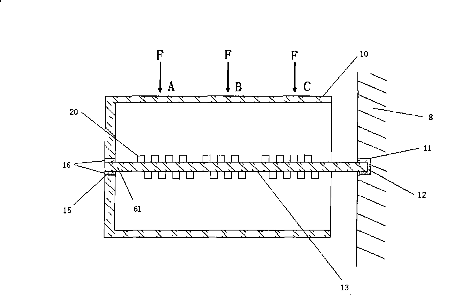 Sonic surface wave pressure sensor using composite mold