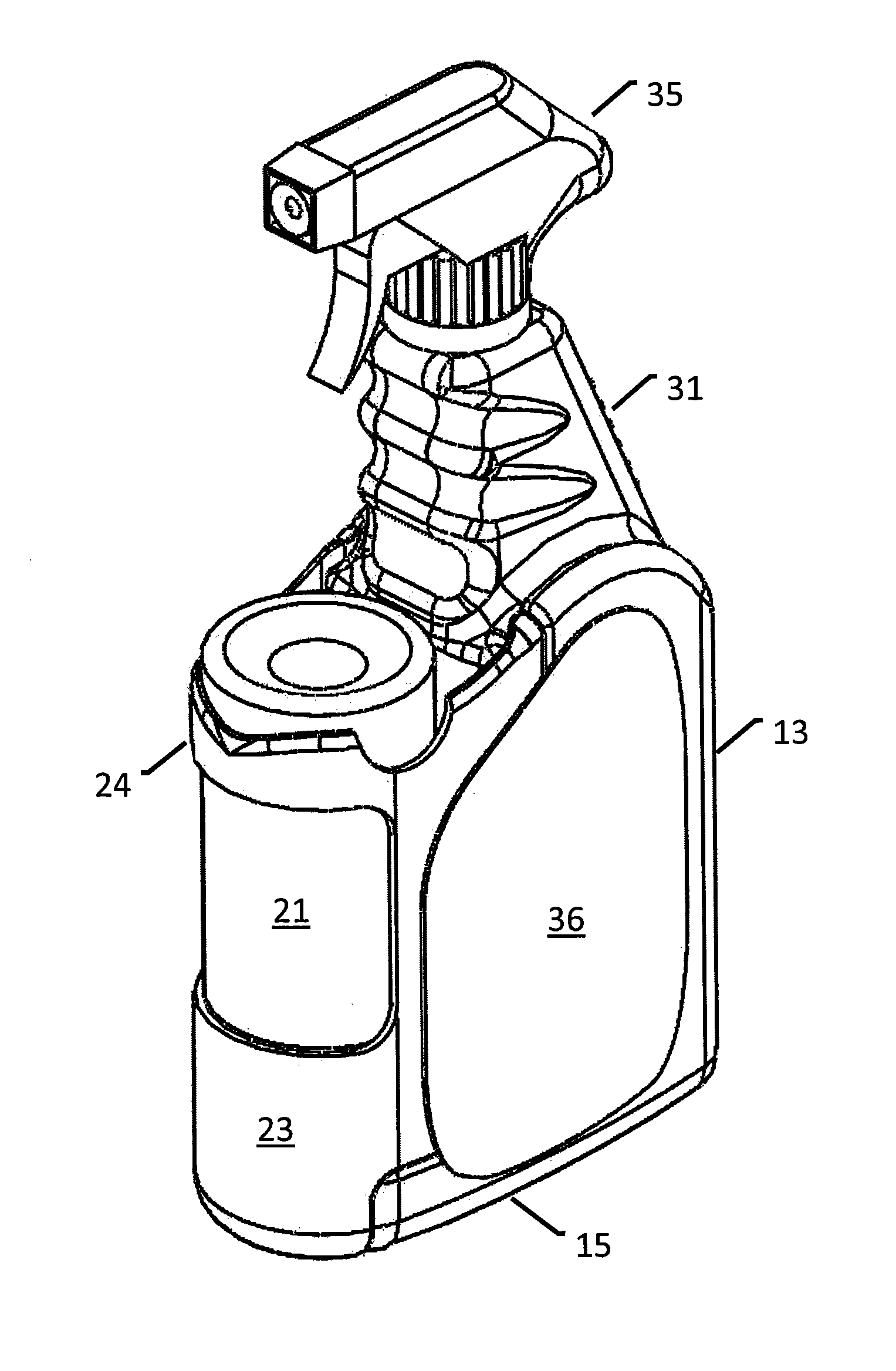 Apparatus for mixing measured amounts of concentrate with a dilutant and method of using same