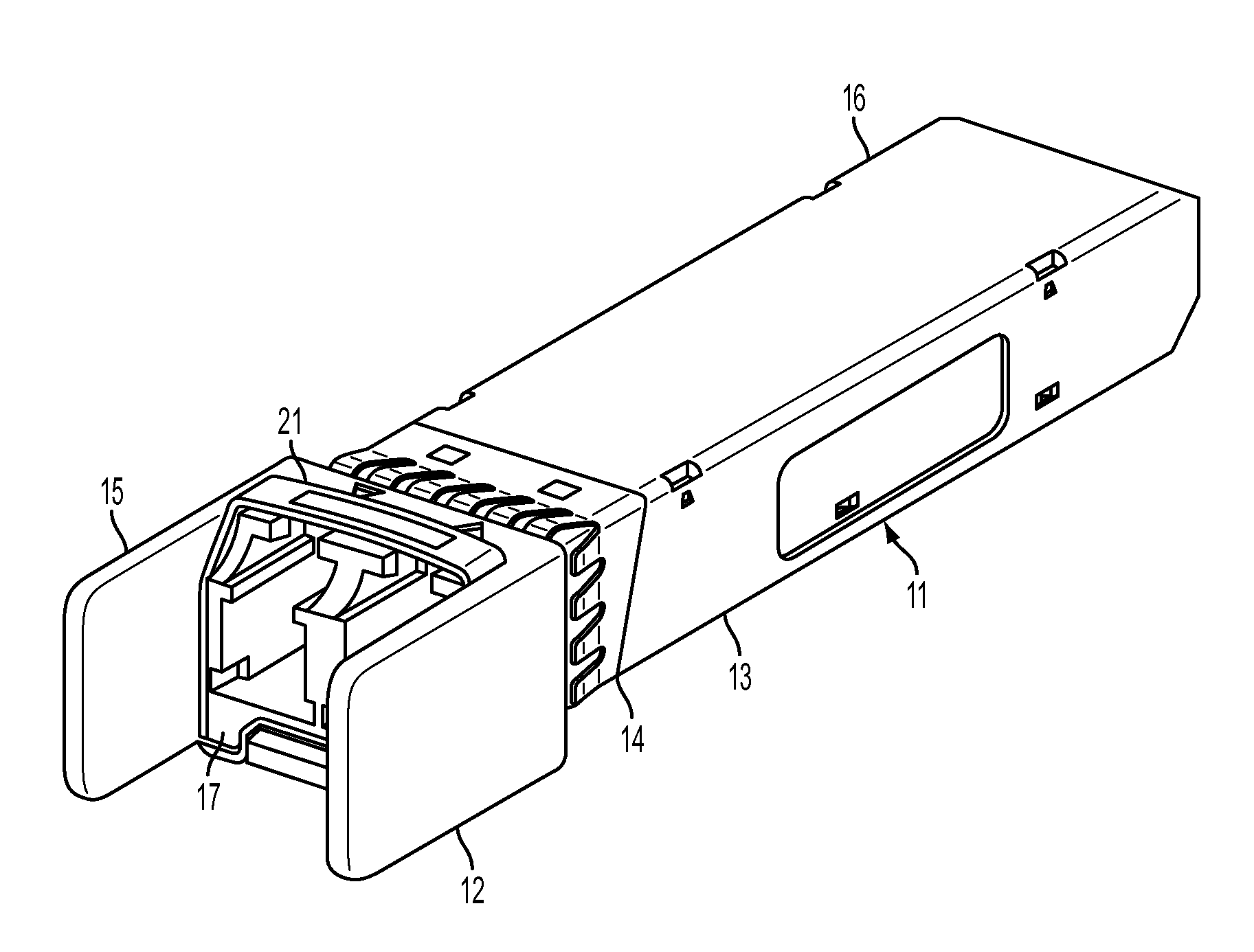 Heat fin for small form-factor pluggable optical transceiver module