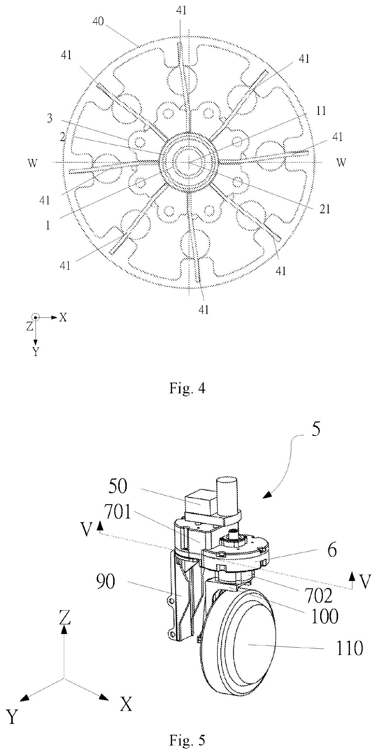 Flexible shock-absorbing parts and flexible damping device