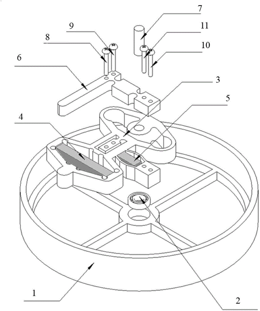 Self-adaptation stepping type angular displacement piezoelectric actuator and method