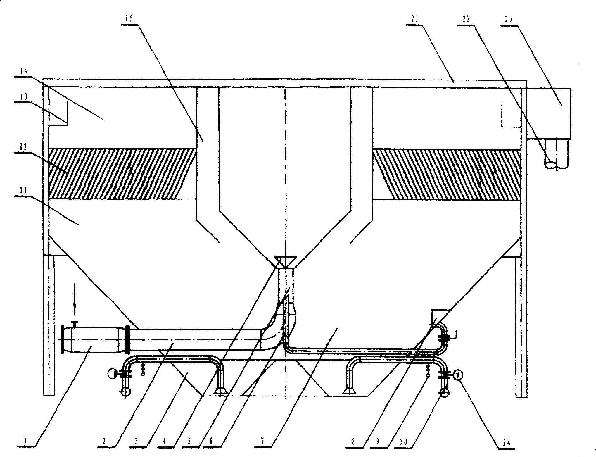 Integrated nonpowered hydraulic circular purifier