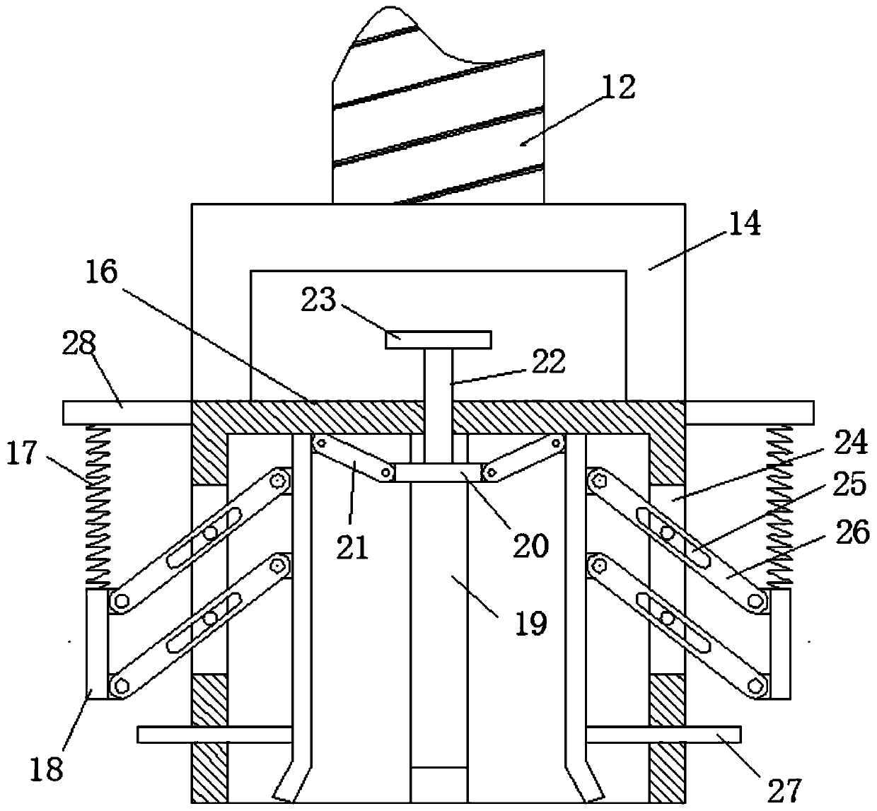 Bottle cap screwing device for filling food packaging and using method thereof