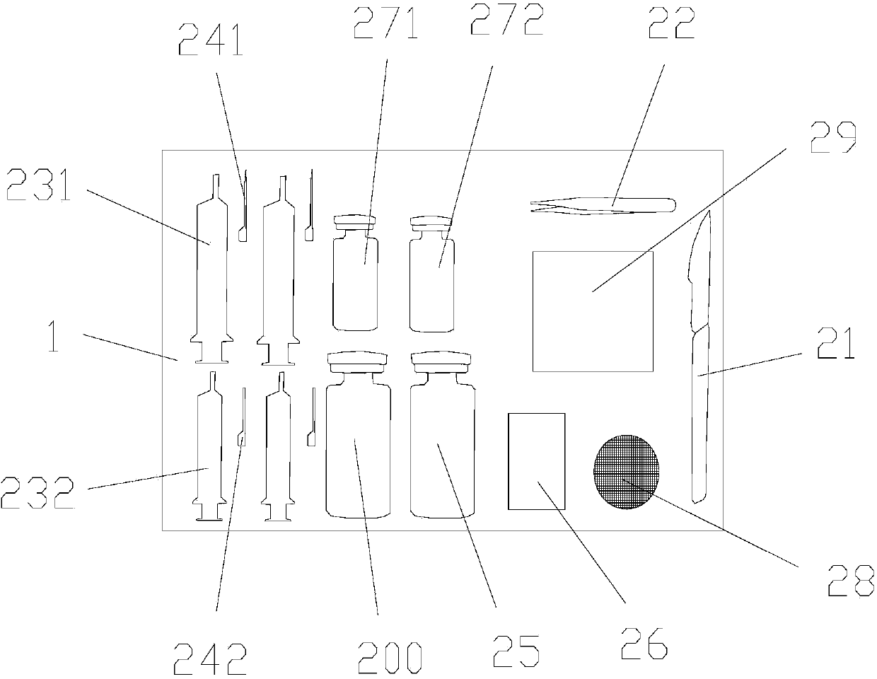 Instrument bag for fast building tissue engineering skin