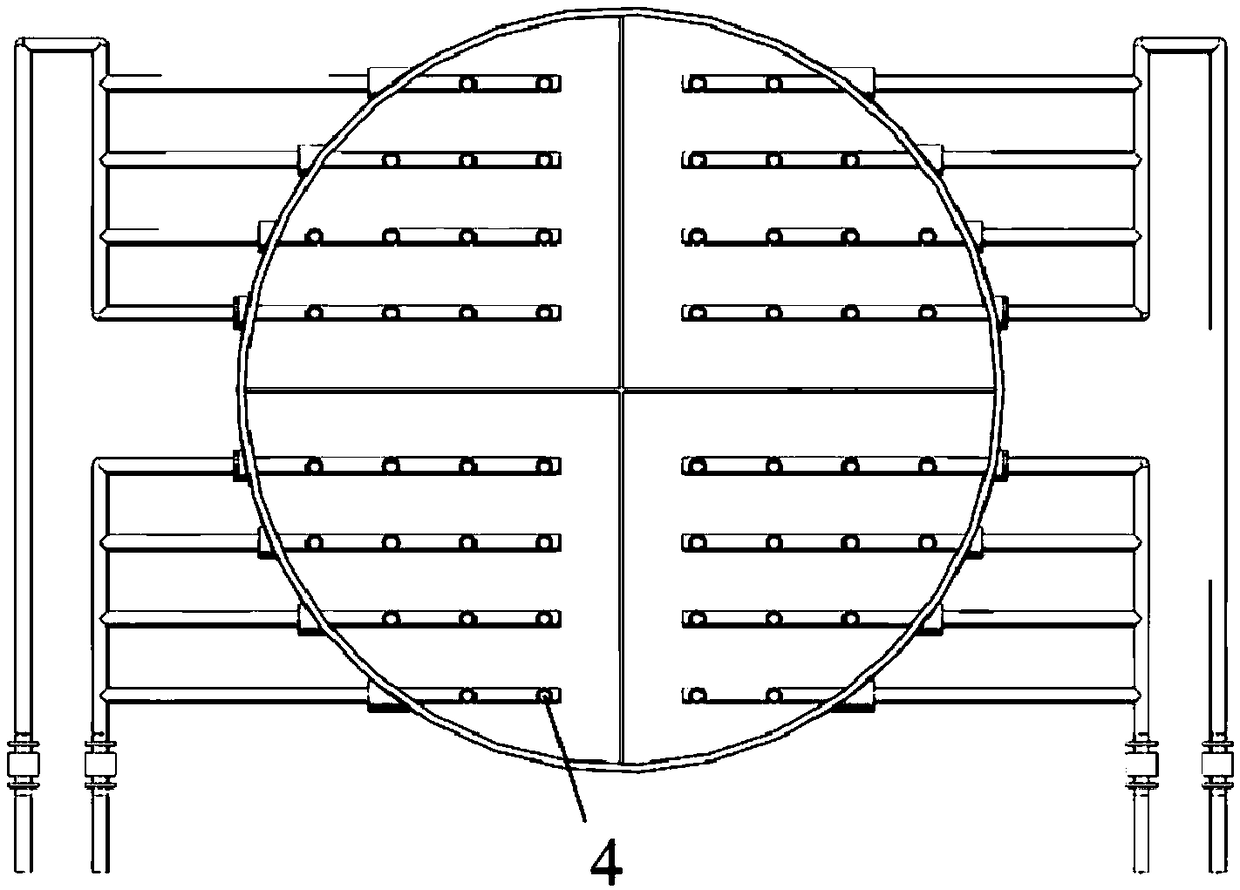 Zoning oxidation ozone distributor, and arrangement mode and applications thereof