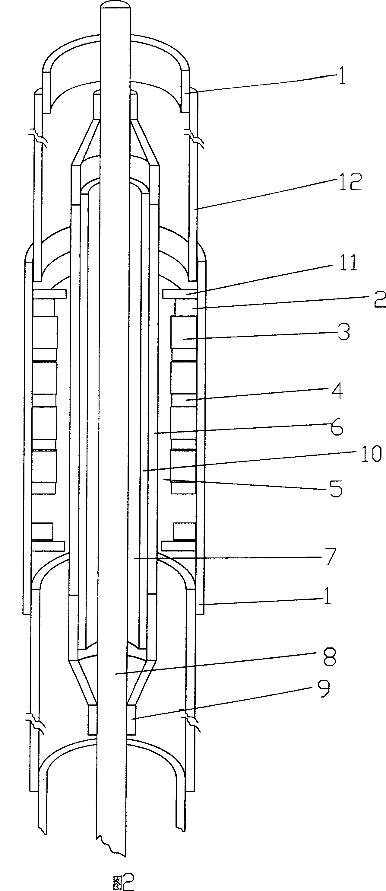 Magneto-thermo wax-proofing apparatus for oil exploitation