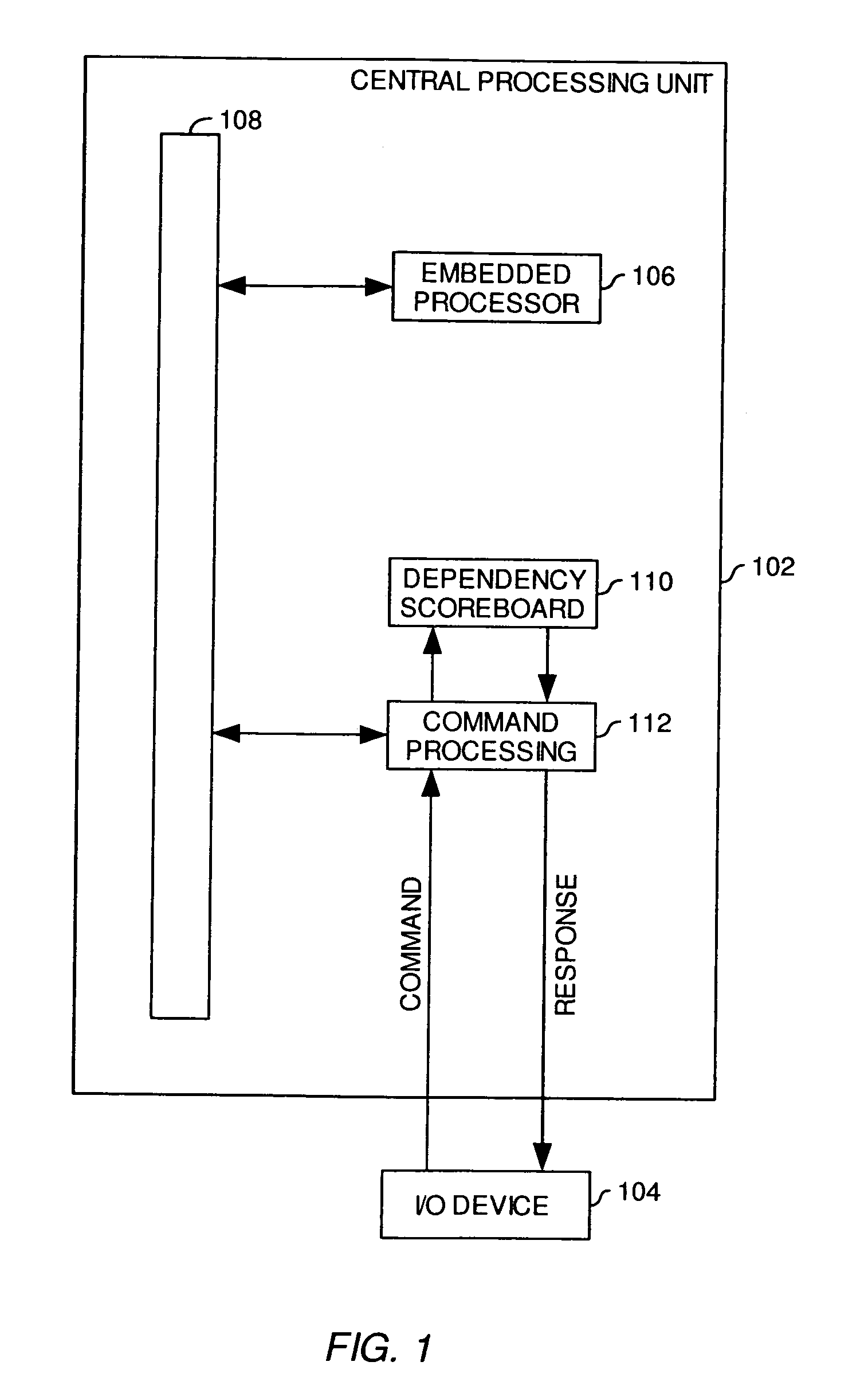 Method and apparatus for tracking command order dependencies