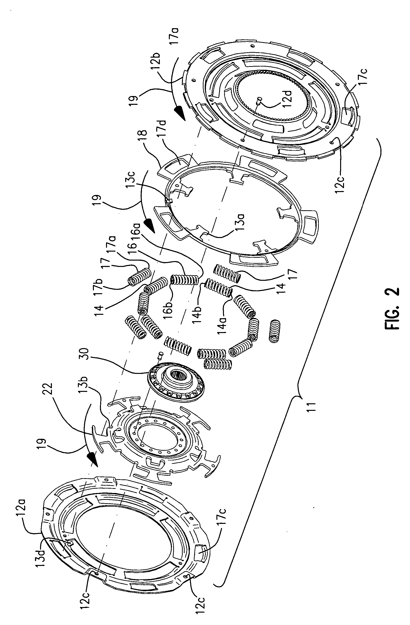 Series-parallel multistage torque converter damper