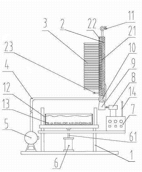 Apparatus used for detecting test tube leakage