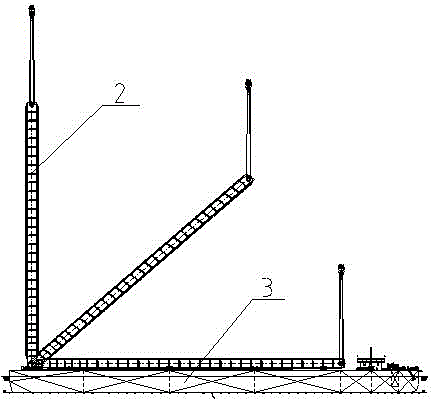 Pile leg pulling and rolling-over process for heavy lifting mechanism