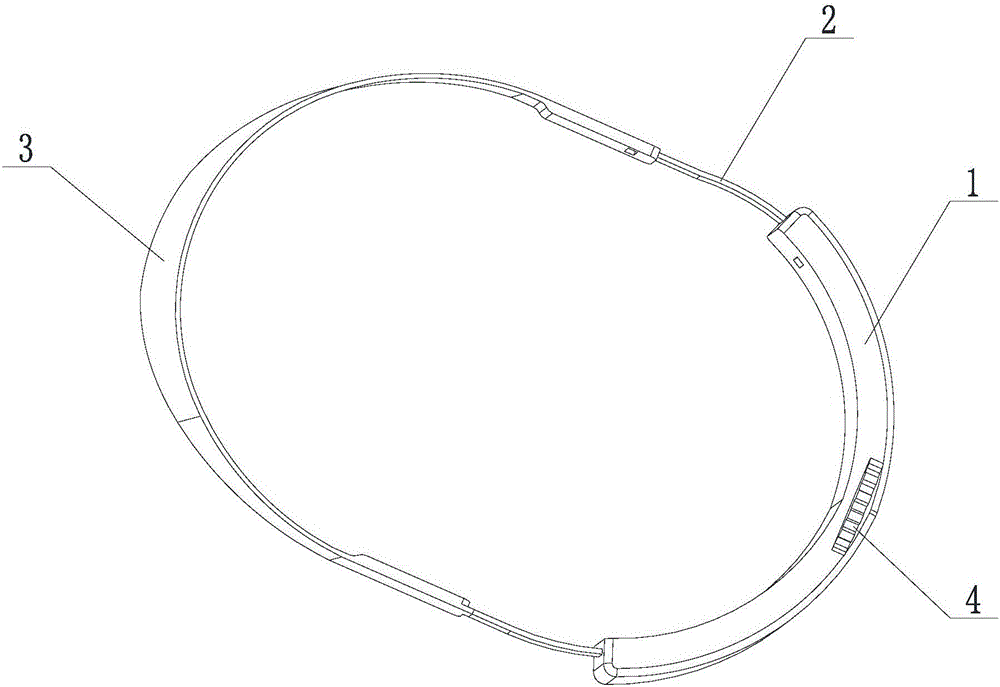 Head-mounted elastic auxiliary locking mechanism