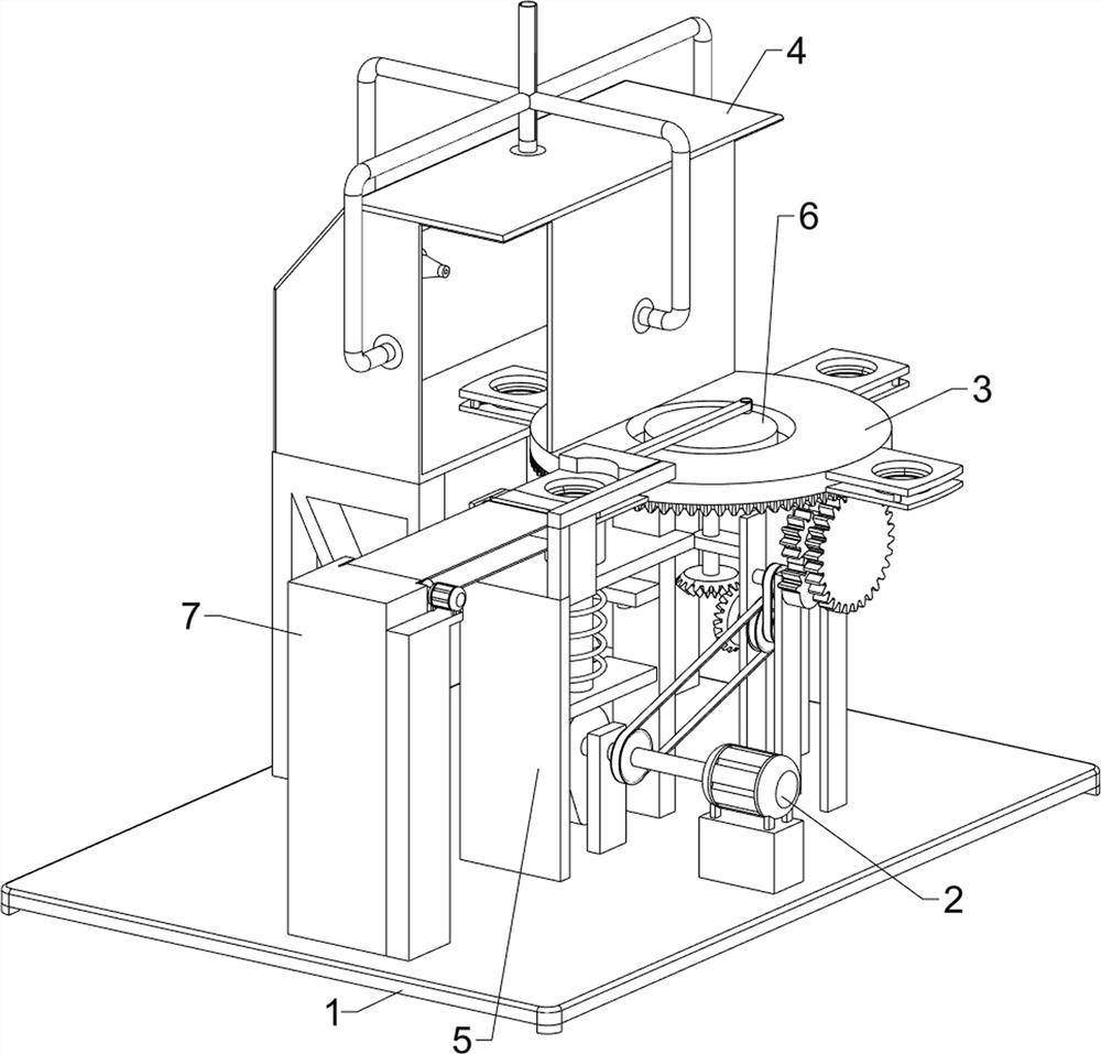 An equipment for spraying paint on the outer wall of a thermos cup