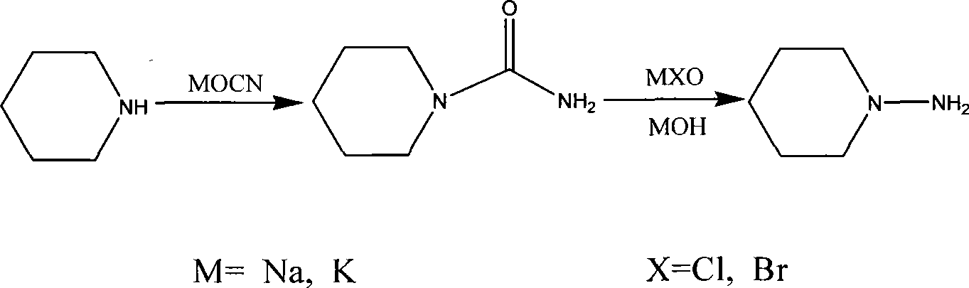 Method for producing N-amido piperidine hydrochlorate