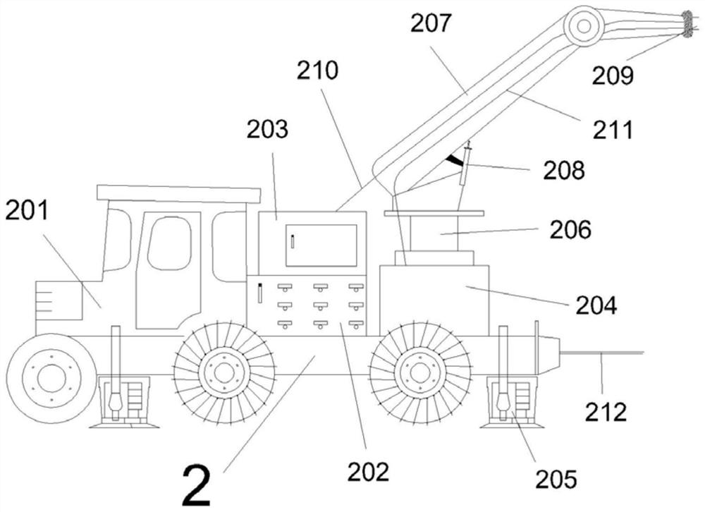 Equipment and method for breaking partial tunnel lining by microwaves