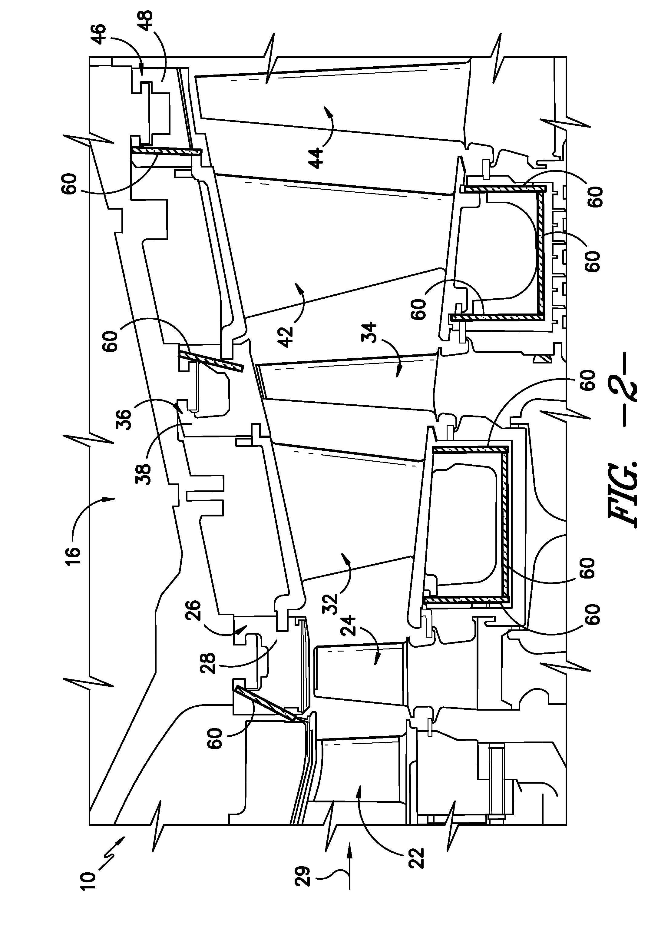 Sealing device and method for providing a seal in a turbine system