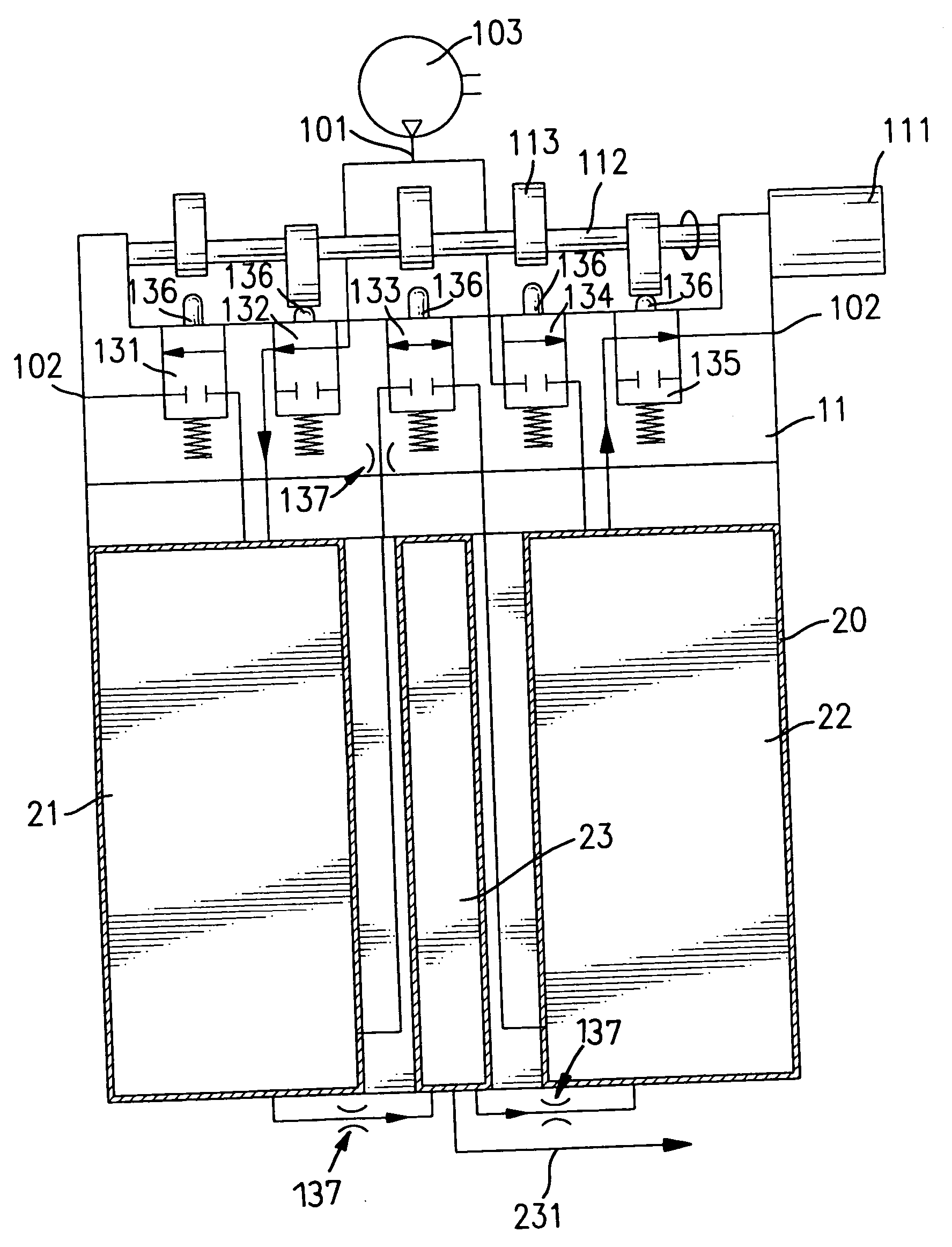 Rapid cycle pressure swing adsorption oxygen concentration method and mechanical valve for the same