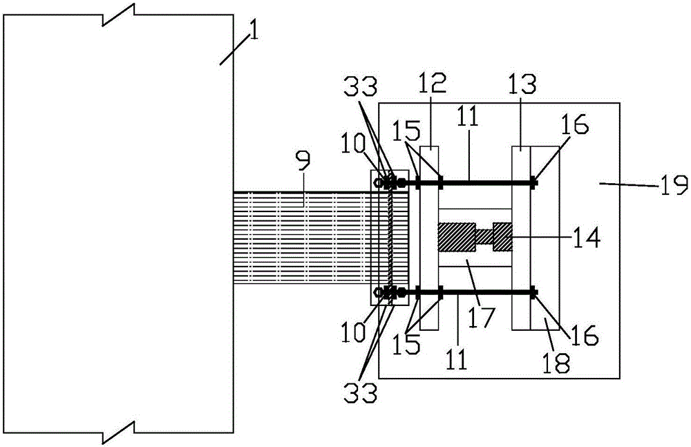 Prestress FRP sheet shear-resistant reinforced concrete beam experimental device