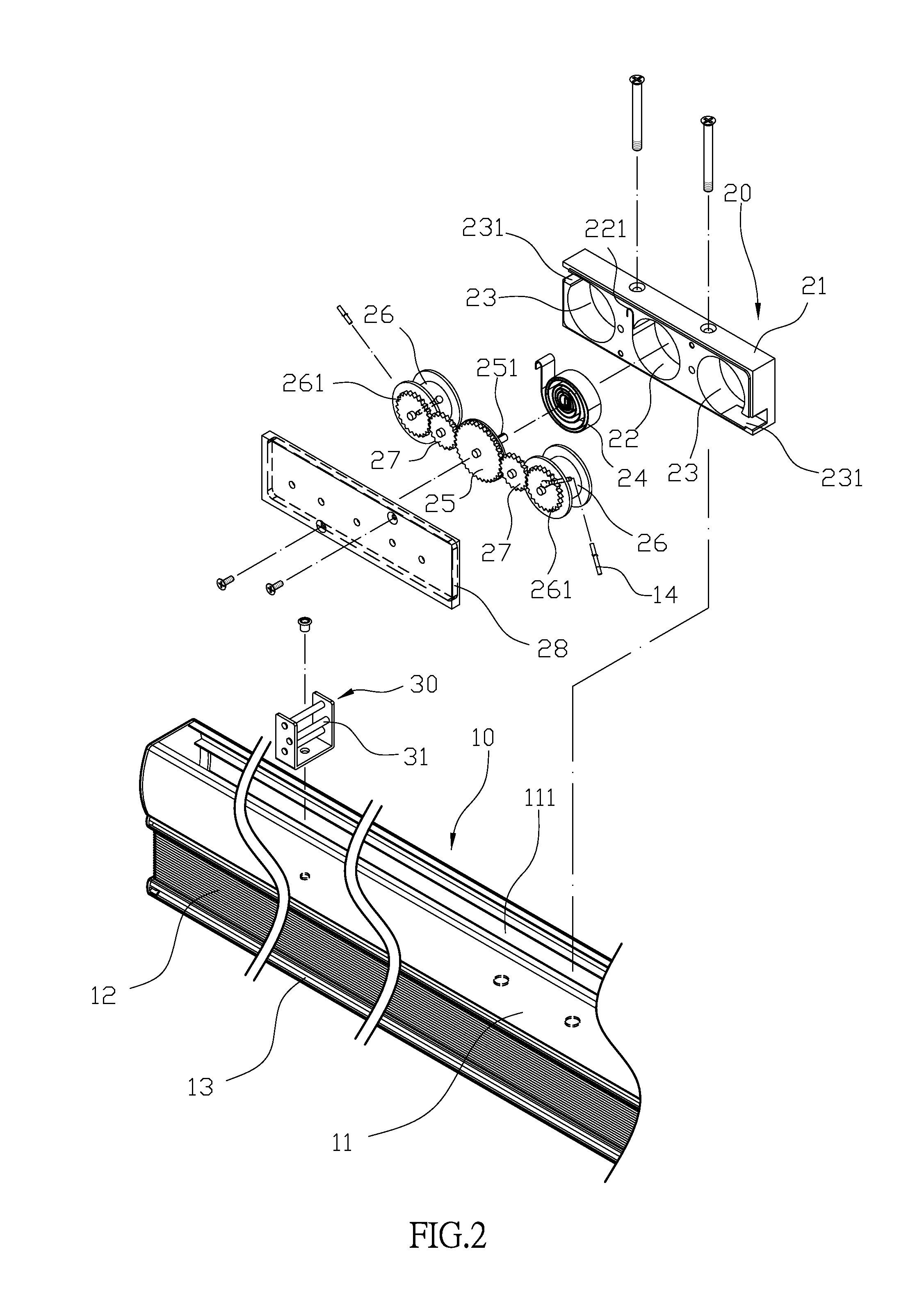 Stringless curtain structure