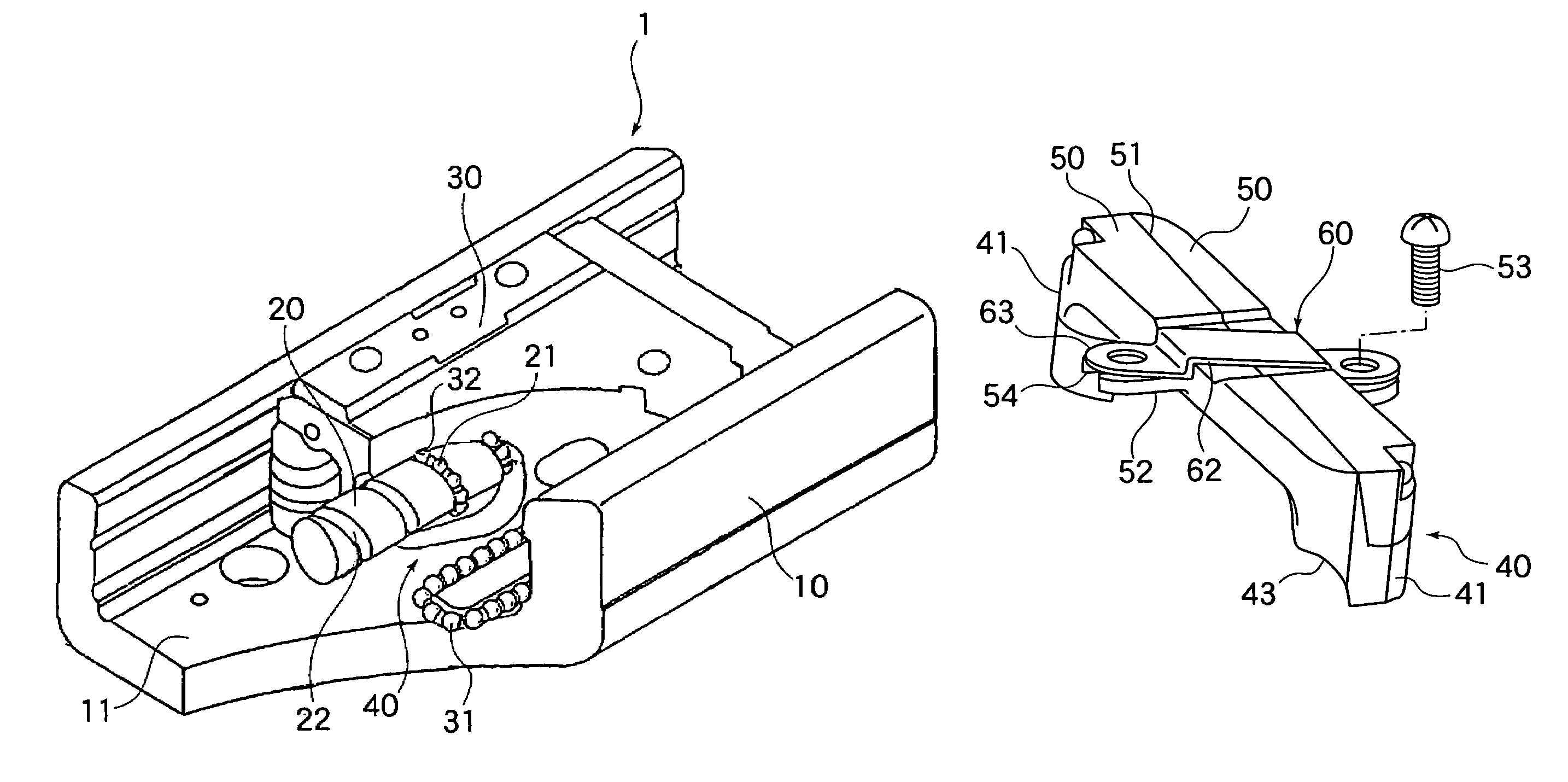 Rolling body screw device